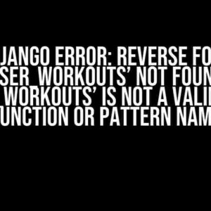 Django Error: Reverse for ‘user_workouts’ not found. ‘user_workouts’ is not a valid view function or pattern name