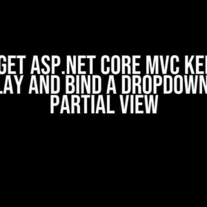 How to get ASP.NET Core MVC Kendo grid to display and bind a dropdown from a partial view